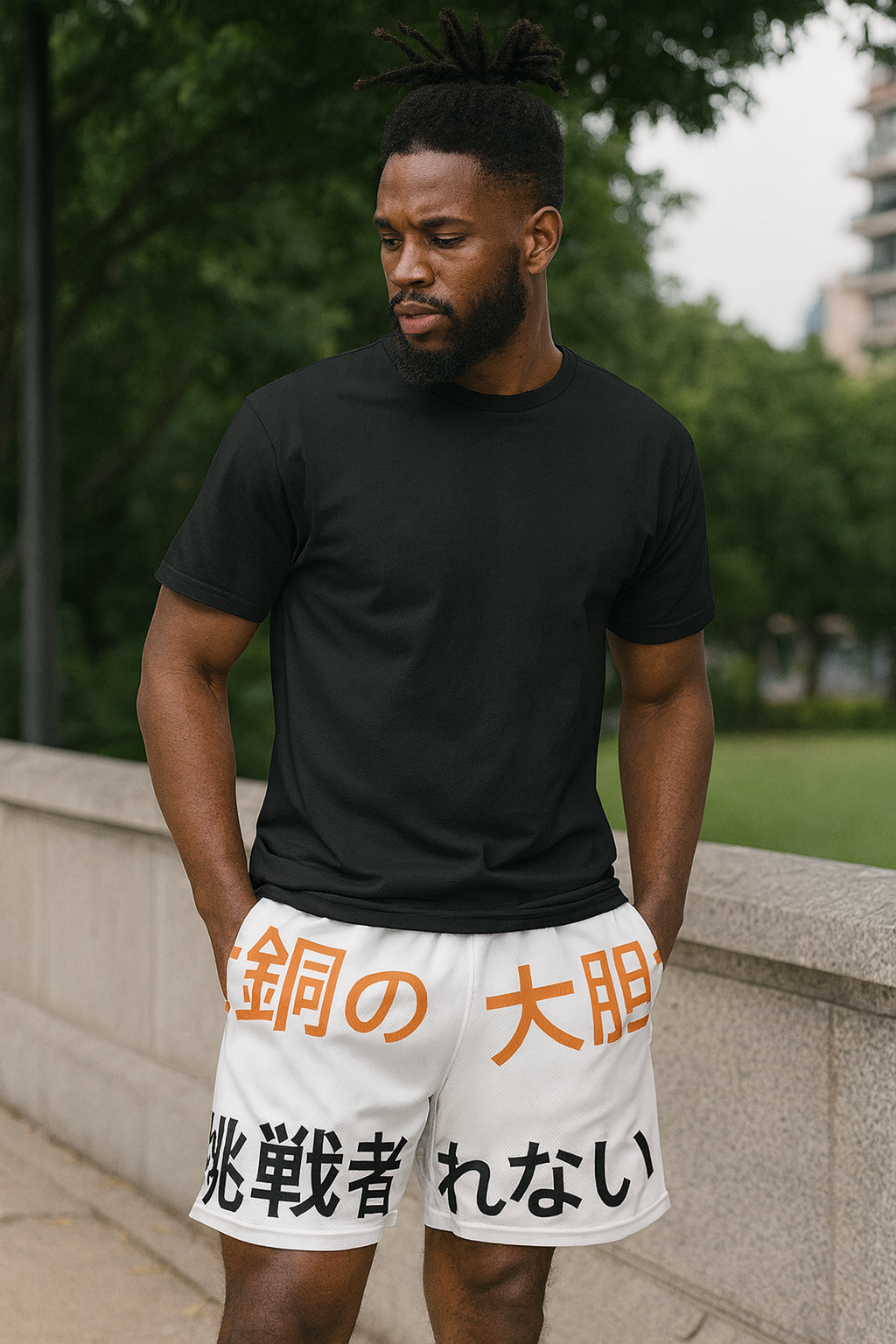 Ronin Symbols White Shorts